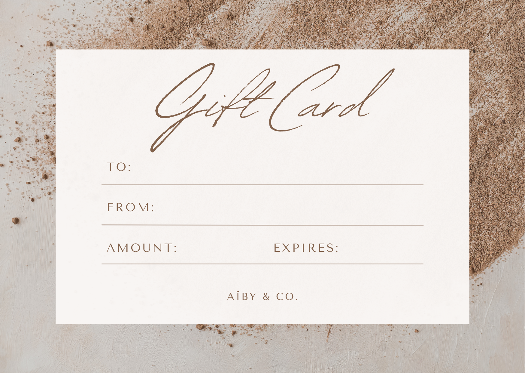 Carte-cadeau Aïby & Co.